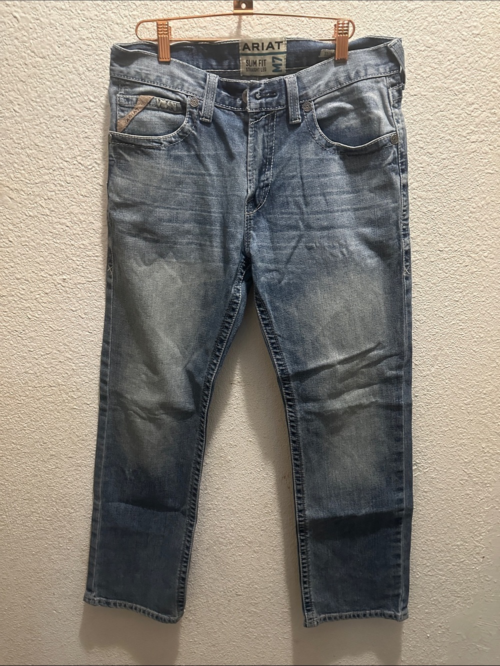 Ariat Washed Blue Straight Leg Jeans